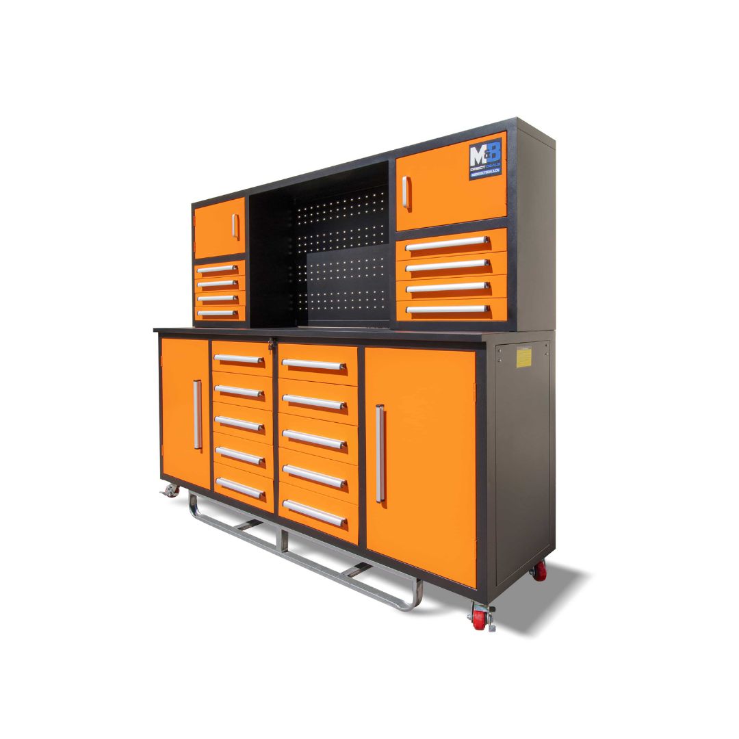 M&B | 7&rsquo; Workbench Cabinet with 18 Drawers - STARMAX Containers PTY. LTD