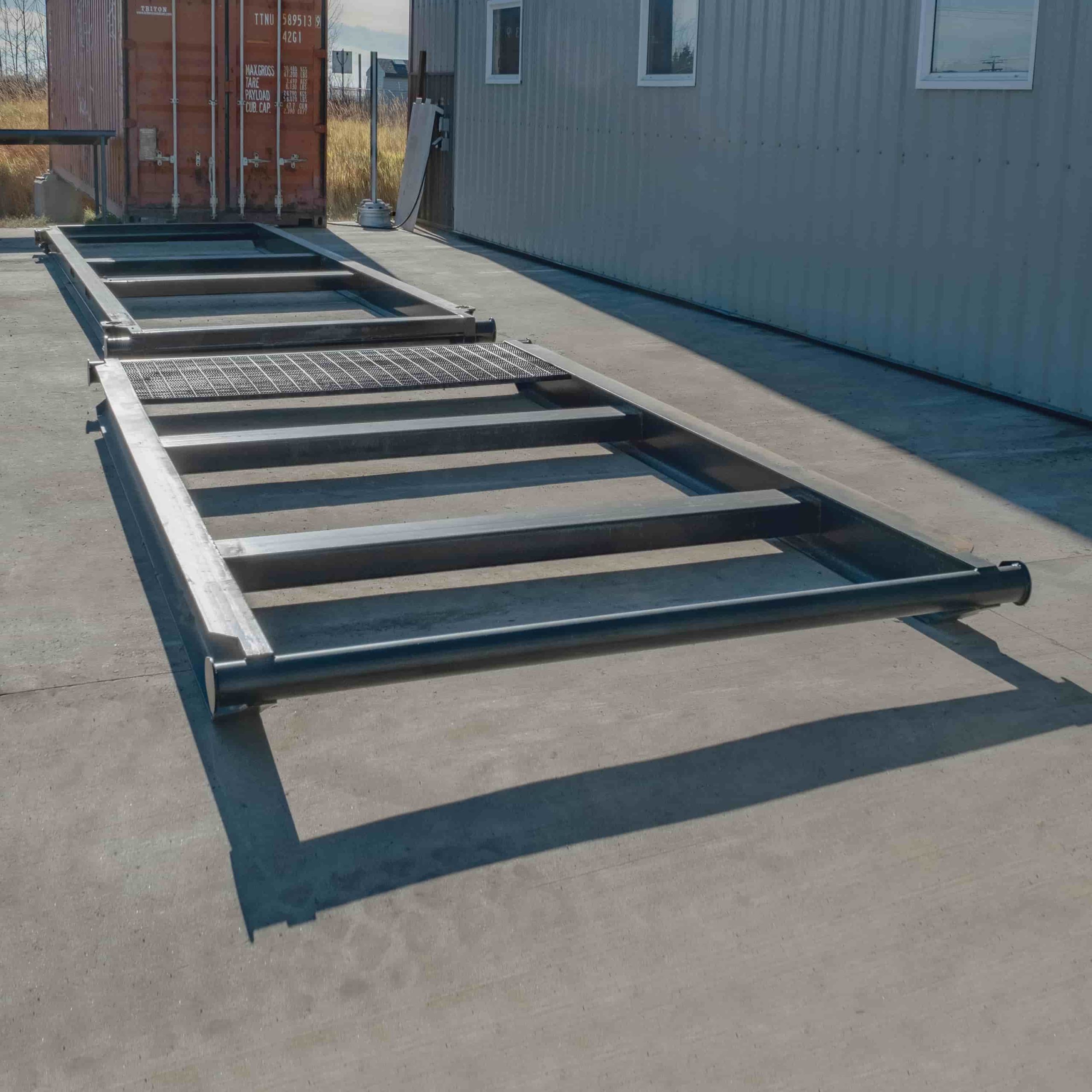 10&rsquo; Grated &ldquo;Weld On&rdquo; Skid - STARMAX Containers PTY. LTD