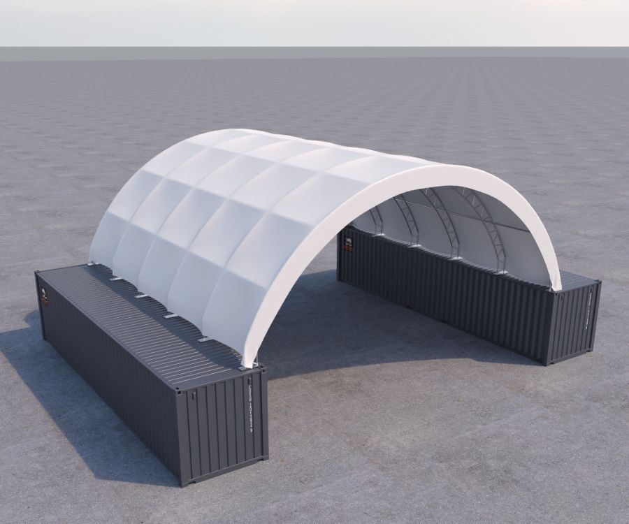 40&rsquo; x 40&rsquo; Fabric Container Shelter - STARMAX Containers PTY. LTD