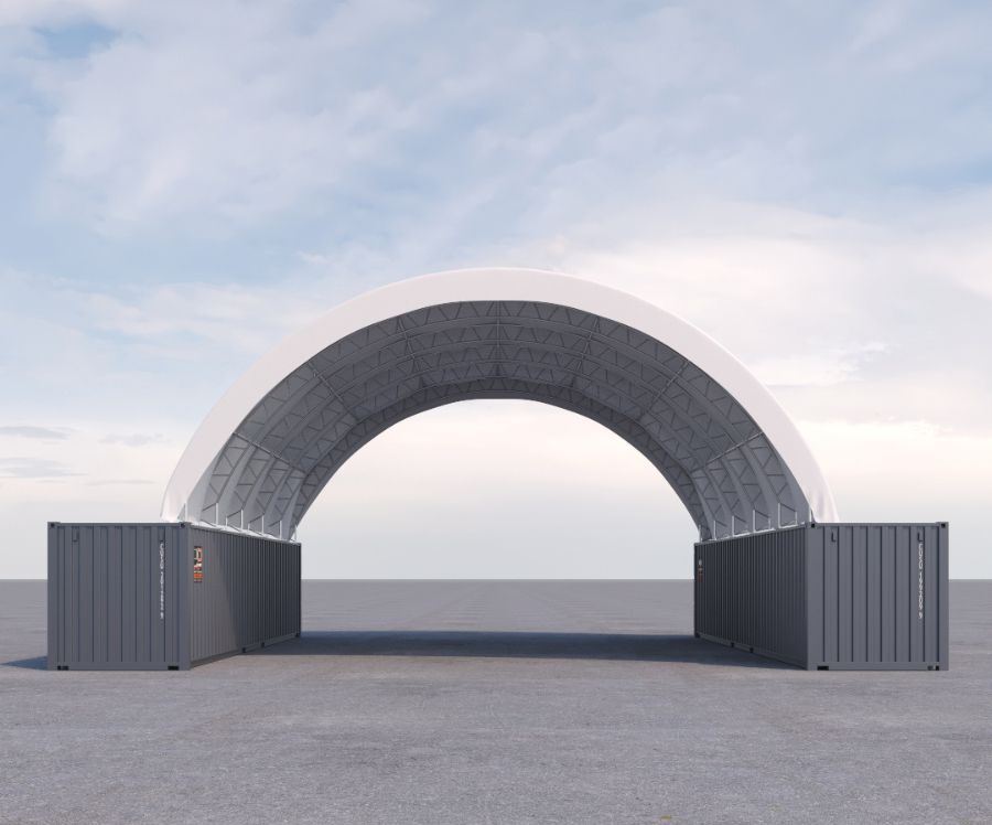40&rsquo; x 40&rsquo; Fabric Container Shelter - STARMAX Containers PTY. LTD