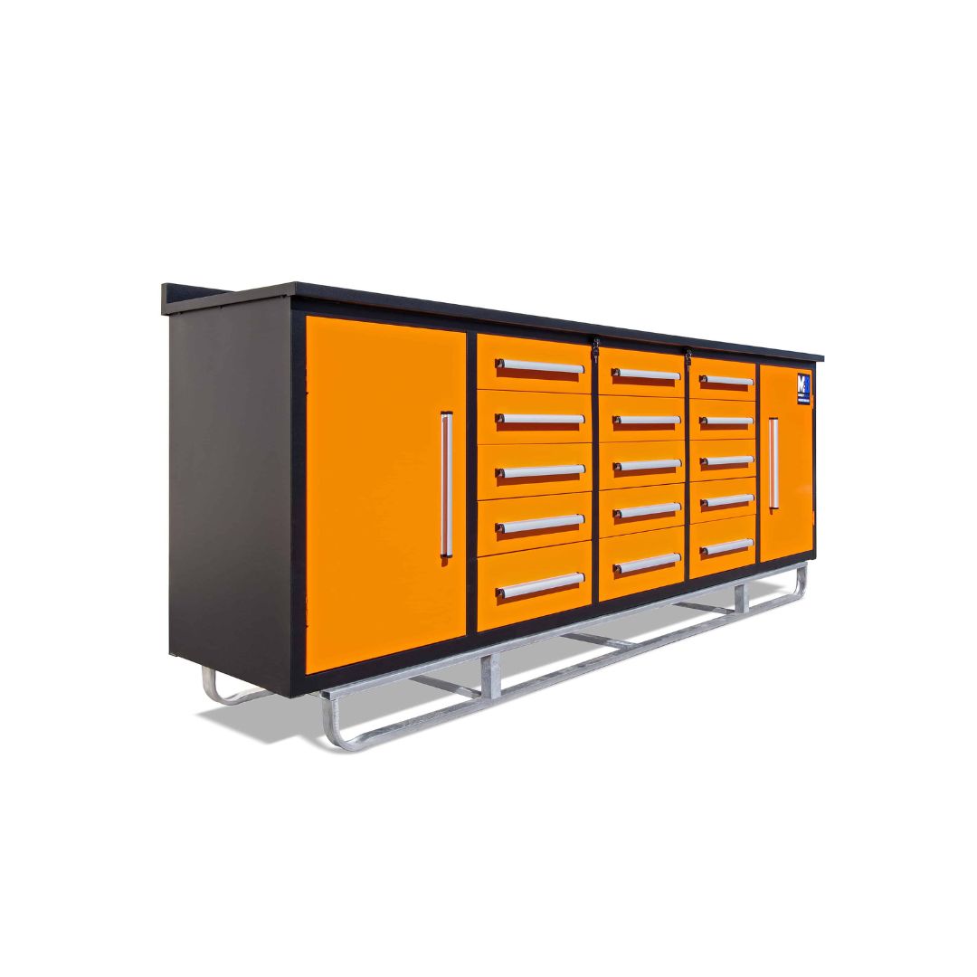 M&B | 10&rsquo; Workbench Cabinet with 15 Drawers - STARMAX Containers PTY. LTD