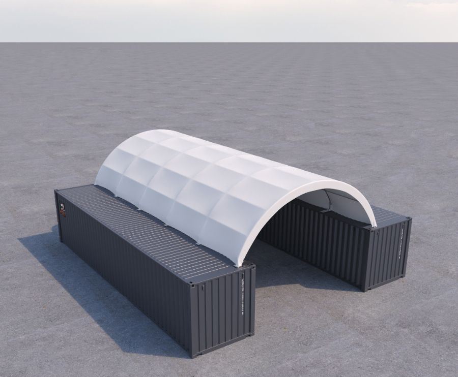20&prime; x 40&prime; Fabric Container Shelter - STARMAX Containers PTY. LTD
